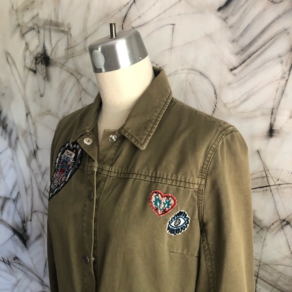 Cinq a Sept Green Military Embroidered Jacket Top. EUC! - Picture 5 of 12